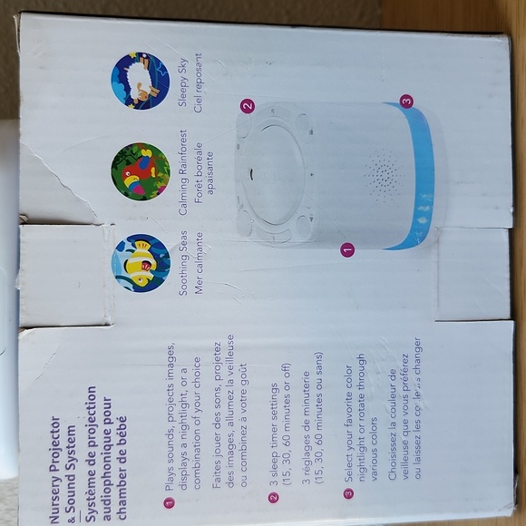 Munchkin Sound Asleep Nursery Projector and Sound Machine with Nightlight - Picture 4 of 10